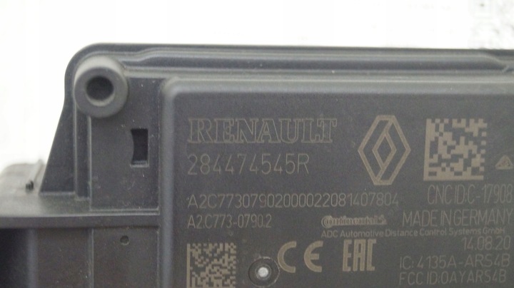 фото №3, Renault megane zoe clio 284474545r радар датчик дистроник t