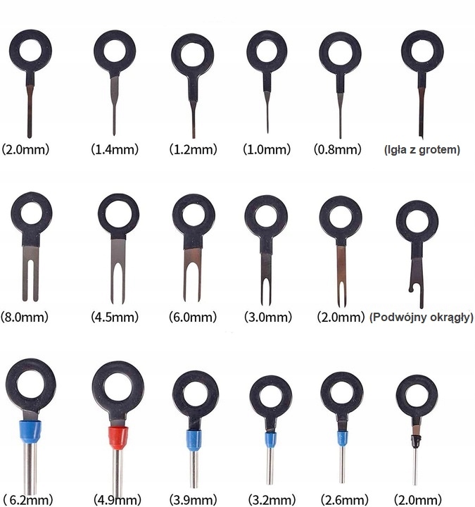 фото №9, Wyjmaki демонтаж контактів колодок sam. великий kpl 36szt+2!