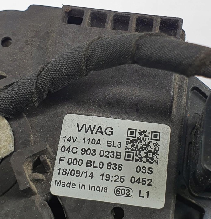 фото №5, Генератор vw up 1.0 mpi 04c903023b