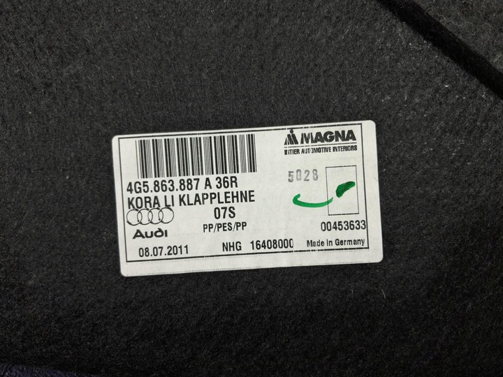 фото №6, Audi a6 c7 sedan оббивка обшивки багажника 2 szt 4g5863887a 4g5863888a