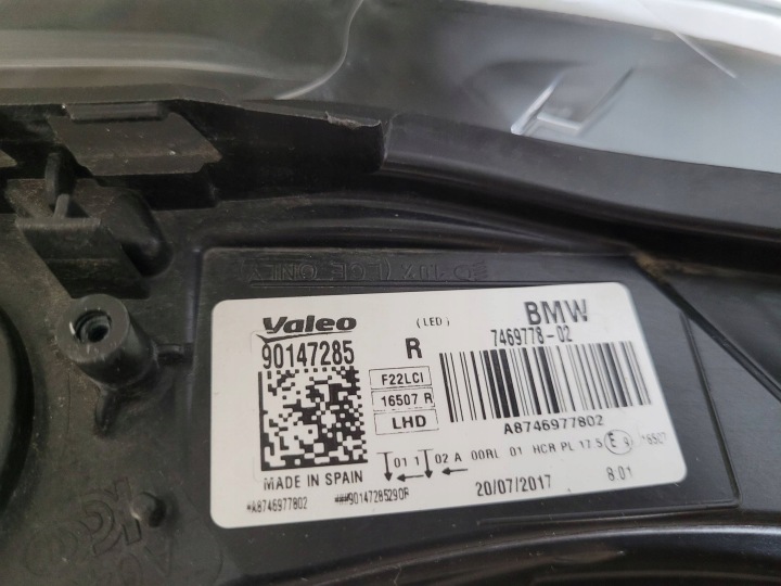 фото №8, Фара права повний led праве bmw 2 f22 f23 lci рестайлінг m2 f87 7469778 оригінал