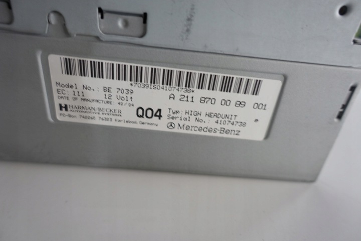 фото №6, Mercedes w211 w219 команд радіо навігація 2118700089 be7039