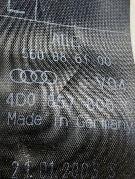 фото №3, Audi a8 d2 4d pas безпеки лівий зад