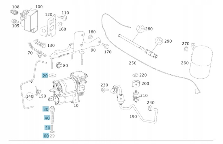 фото №8, Кріплення компресора mercedes airmatic набір оригінал