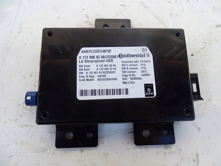 фото №1, Модуль інтерфейс блок керування радіо a1729008206 mercedes ml w166