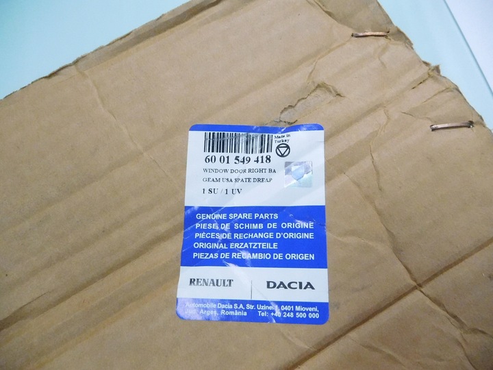 фото №9, Скло правий зад dacia logan оригінальний номер 6001549418