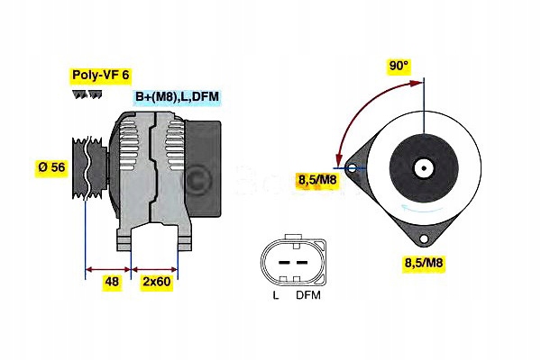 фото №2, Генератор volkswagen passat 2,0tdi 10- восстановленный