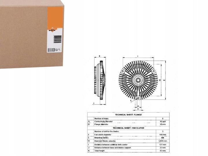 фото №1, Сцепление вязкостный mercedes sprinter 2,3 2,9d nrf