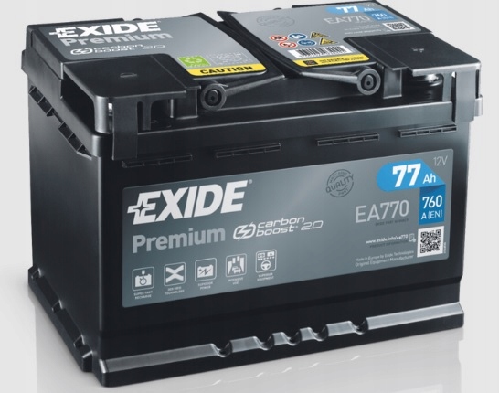 АКУМУЛЯТОР EXIDE PREMIUM 77AH EA770 70AH 74AH 72AH