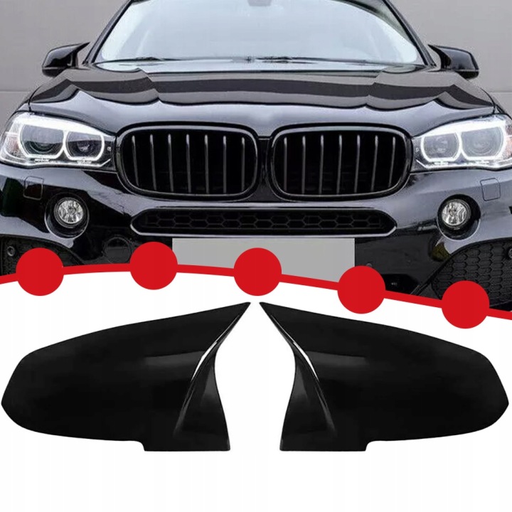 фото №14, Корпуса зеркал bmw f20 f21 f30 f31 f32 чёрный накладки na зеркало