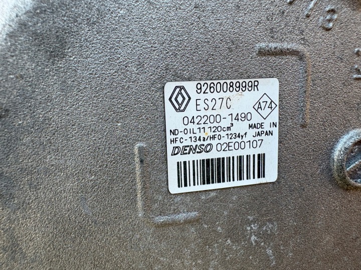 фото №7, Renault zoe twingo iii 926008999r 042200-1490 компресор кондиціонера