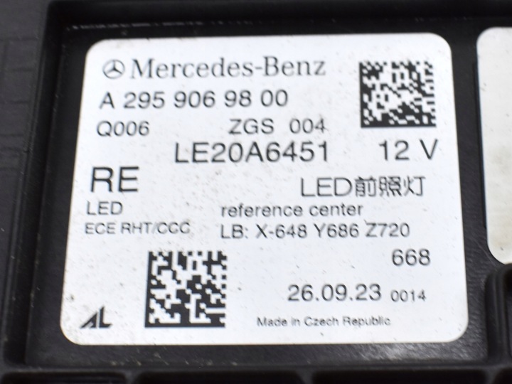 фото №16, Mercedes eqe w295 права фара перед передня повний led org eu a2959069800