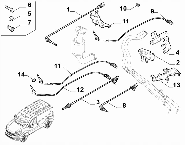 фото №6, Fiat doblo 4v 2015- датчик температуры давления 00463443760 зонд