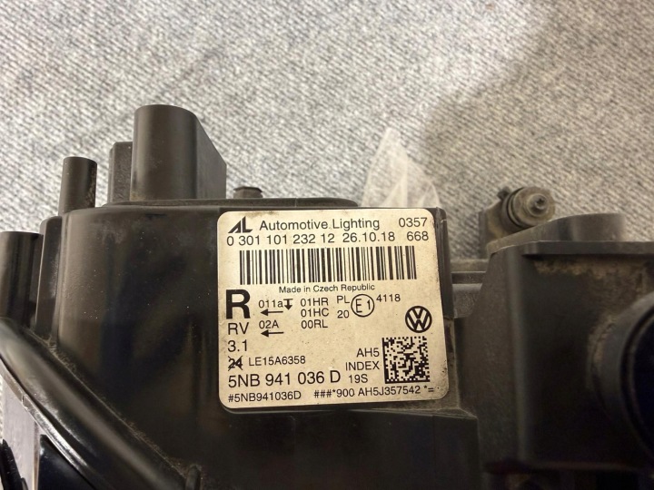 фото №13, Vw tiguan 2 ii 5nb 5na 16- полный led фара правое правая перед 5nb941036d eu