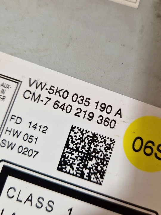 фото №7, Volkswagen passat b7 2013 панель / радиопроигрыватель cd/dvd/gps