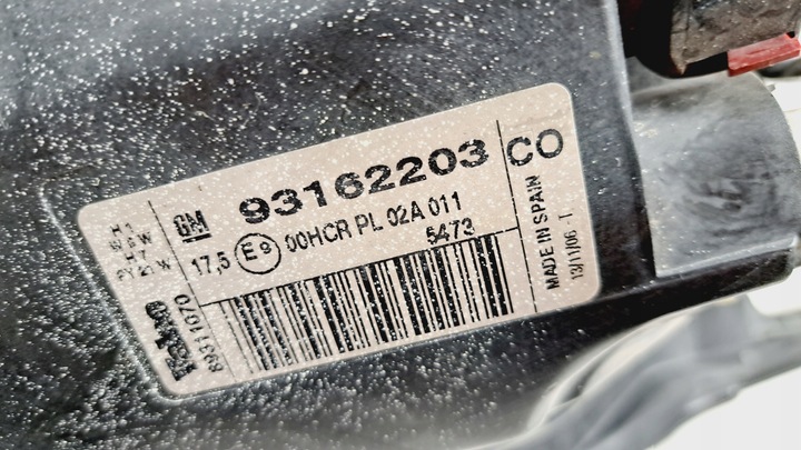 фото №11, Opel tigra b ii лампа ліва звичайна 93162203