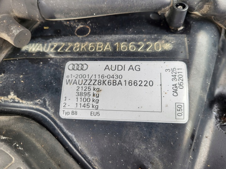 фото №11, Audi a4 b8 11r 2.0 tdi caga cag 143 km форсунка форсунки насос топливная рейка