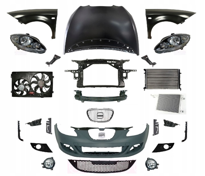 фото №1, Leon 05-09 перед капот крыло лампа бампер pas