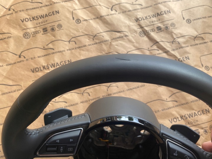 фото №15, Audi a8 d4 4h рестайлінг кермо шкіряний з підігрівом пелюстки 4h0419091af