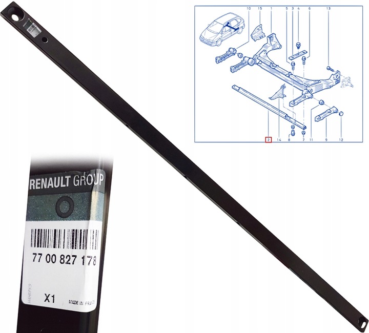 фото №1, Кронштейн балка зад do scenic i megane i 7700827178