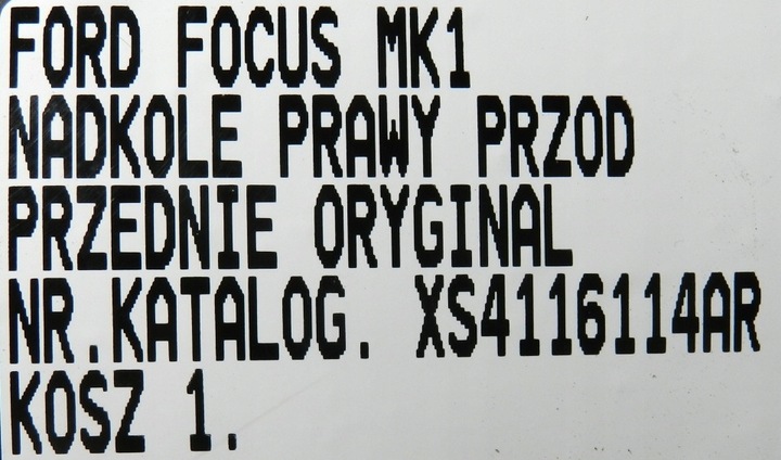 фото №9, Підкрилок правий перед передні focus mk1 xs4116114ar