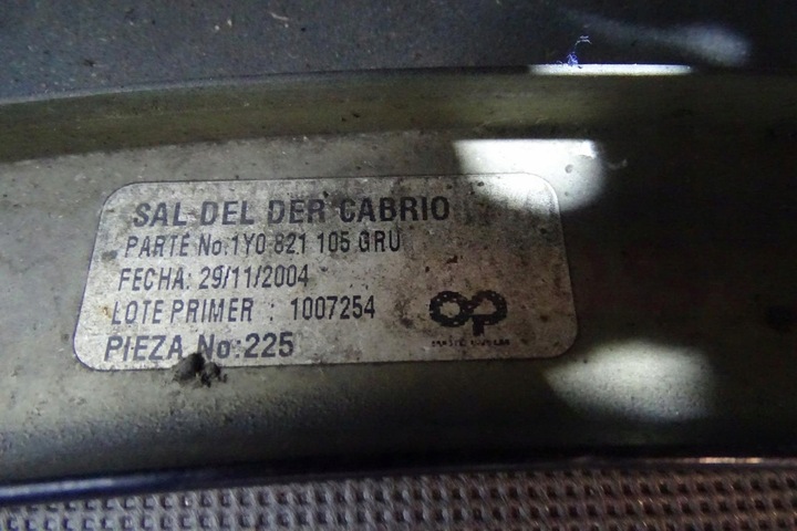 фото №13, Vw beetle 98- крило праві перед переднє оригінал