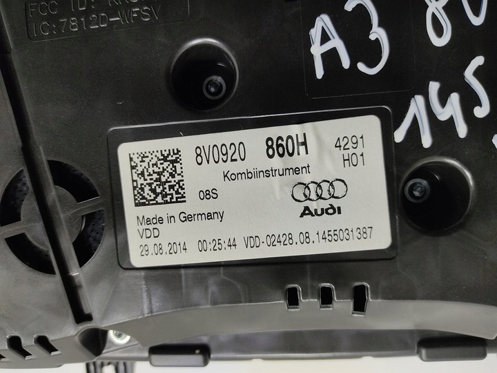 фото №9, Спидометр audi a3 8v 1.6 tdi 8v0920860h 2012-2016 европа