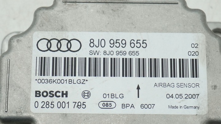 фото №3, Модуль датчик подушка безопасности audi tt 8j 8j0959655