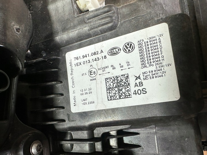 фото №9, Лампа правые перед правая r-line matrix полный led volkswagen touareg iii eu