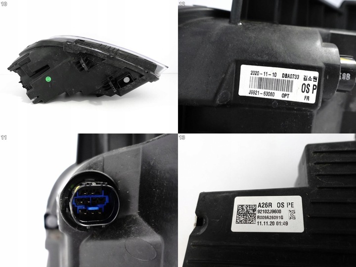 фото №11, Hyundai kona электрический рестайлинг 20-23 лампа полный led tech правая перед европа