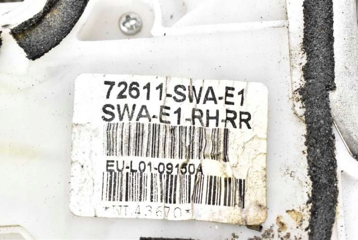фото №7, Замок дверь правая зад заднее 72611-swa-e1 honda crv 3 iii 06-09