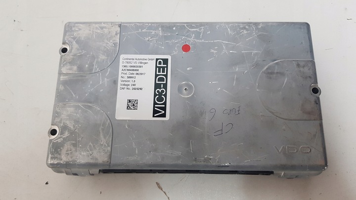 фото №1, Блок керування комп'ютер касета модуль vic3-dep daf xf 2025292