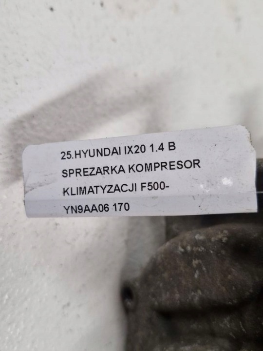 фото №8, Hyundai ix20 1.4 b компресор кондиціонера f500-yn9aa06