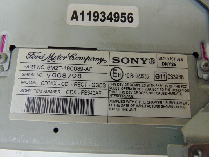 фото №14, Радио заводские ford s-max mk1 vp6m2f-18c821-ad