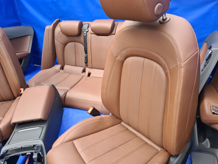 фото №10, Audi a6 c7 комплект сидіння шкіра perforowana коричневі з підігрівом 30 km oem