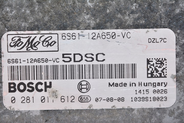 фото №3, Комп'ютер fiesta 1.6 0281011612 6s61-12a650-vc 5dsc