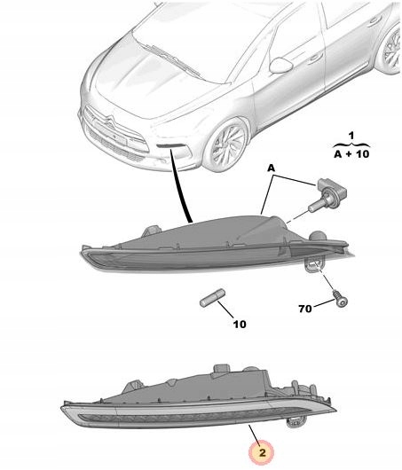 фото №1, Лампа поворотник led правые citroen ds5 оригинальный номер 9808732080