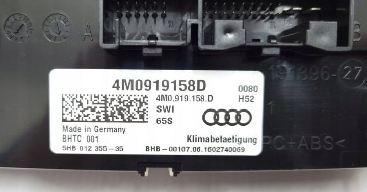 фото №10, Панель клімат-контролю зад audi q7 4m 4m0919158d