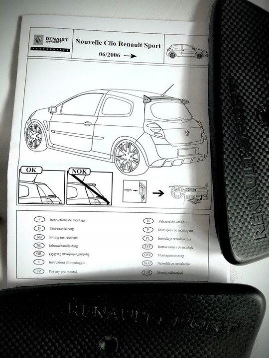 фото №9, Спойлер крило спойлер renault sport do clio 3 rs