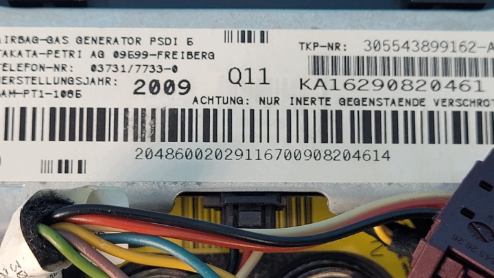 фото №16, Mercedes w204 повітряна подушка подушка  водія кермо a2048600202
