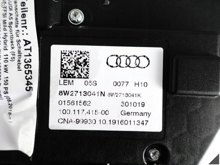 фото №9, Audi a5 s5 f5 8w2 b9 16- домкрат рычаг выборщик коробки передач автомат версия uk