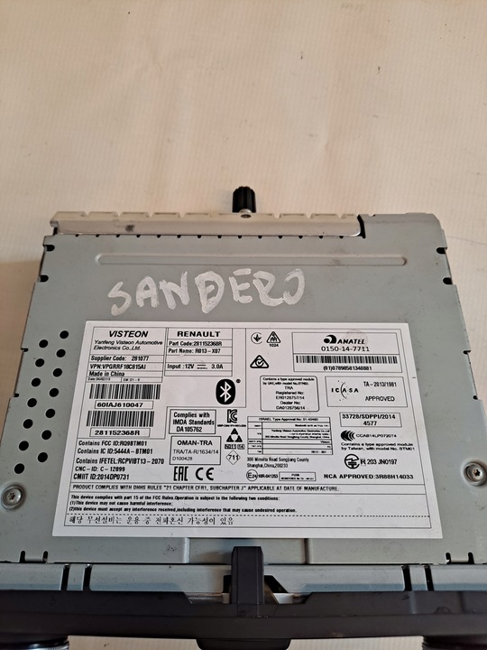 фото №7, Радио fabyczne dacia sandero ii 19- 281152368r