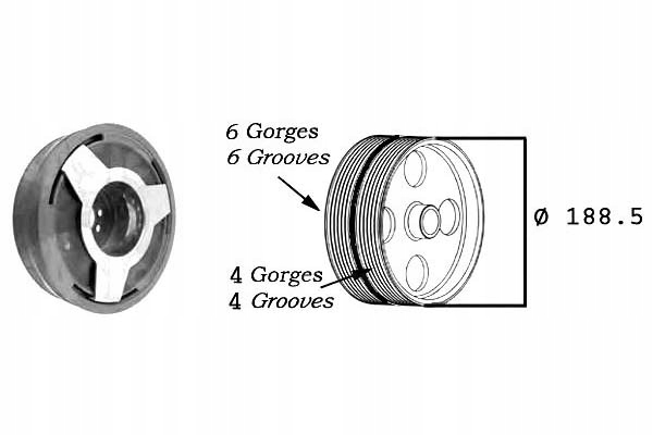 фото №2, Sasic 9001806 колесо пасове, wał колінчастий