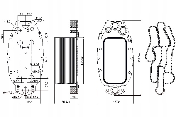 фото №2, Радиаторов масла citroen c5 iii c6 jaguar f-pace xf i xf ii xf