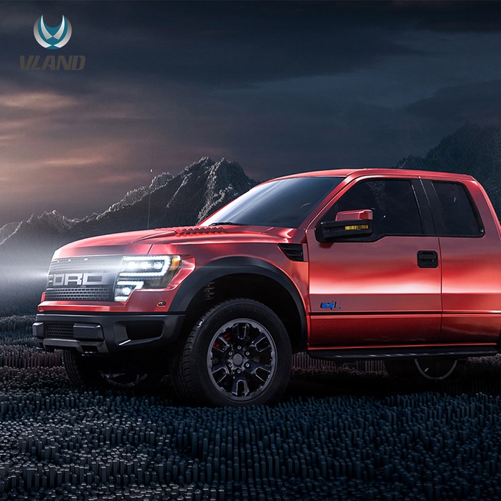 фото №6, Фары лампы led ford f150 f-150 09-14 matrix чёрные raptor набор