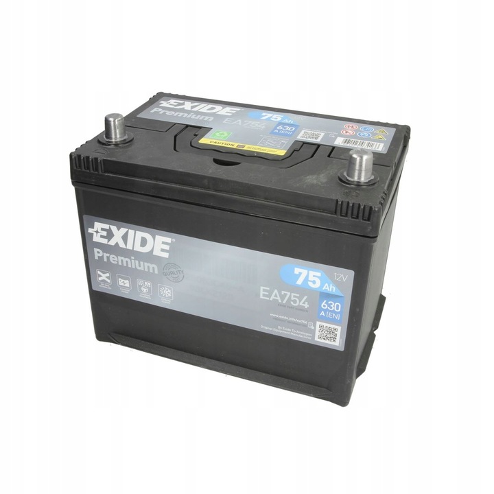 АКУМУЛЯТОР EXIDE PREMIUM 75AH 630A P+