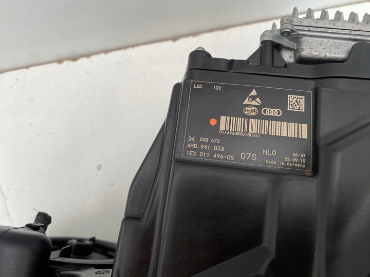 фото №13, Audi a8 d4 рестайлінг бампер капот pas лампи повний led крило перед ly9t 72 km