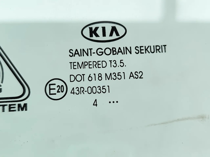 фото №11, Kia sportage скло двері передніх перед лівий 2015 suv 4/5dr dot618m351as2