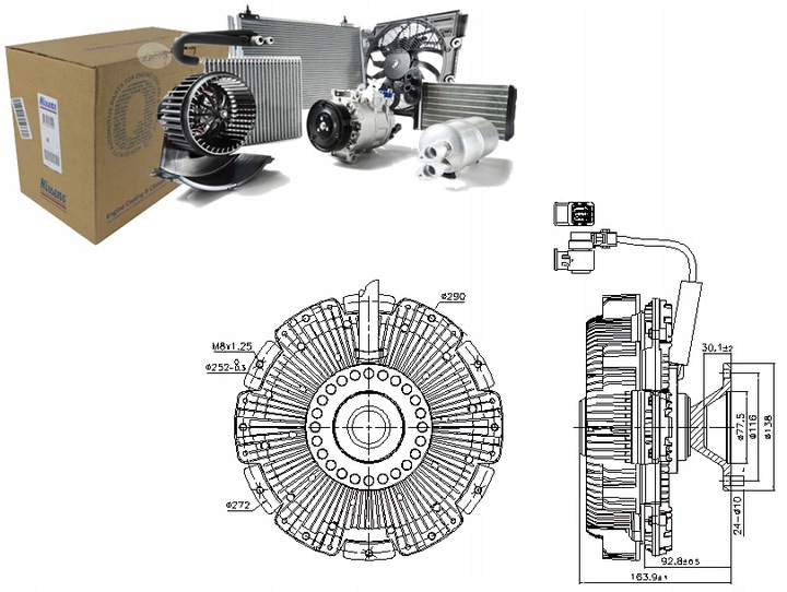 фото №1, Зчеплення вентилятора радіатор євро 6 daf xf 106 mx-11320-mx-13375