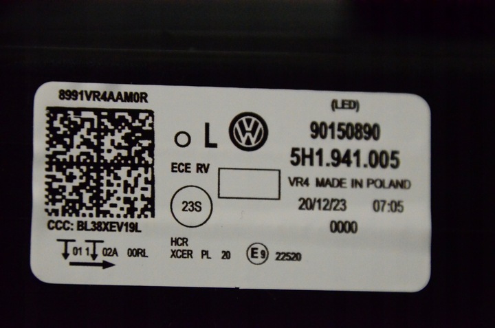 фото №9, Vw golf 8 viii лампа передня kpl 5h1941005 5h1941006